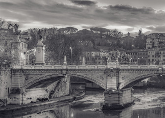 Tiber River Rome Cityscape