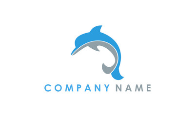 Fototapeta premium logo dolphin