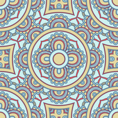 Hand drawn ornamental seamless pattern. Vector Illustration