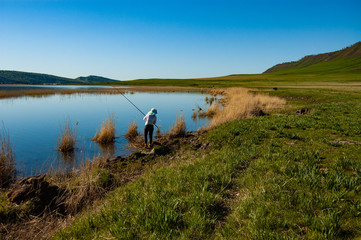 Fishing on the lake