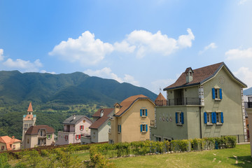 Fototapeta premium a village in Switzerland of Gapyeong