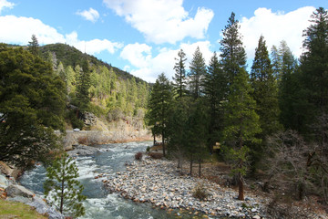 A river with rapids in California.