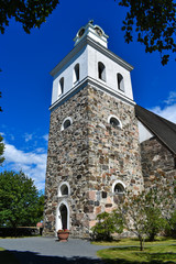 Fototapeta na wymiar Church of the Holy Cross, in Rauma, Finland
