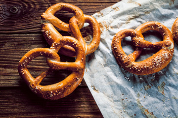 Oktoberfest Brezel frisch aus der Backofen