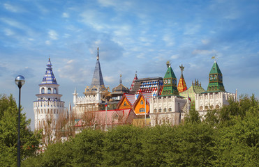 Fototapeta premium Beautiful view of the Izmailovskiy Kremlin in Moscow – Izmailovo district