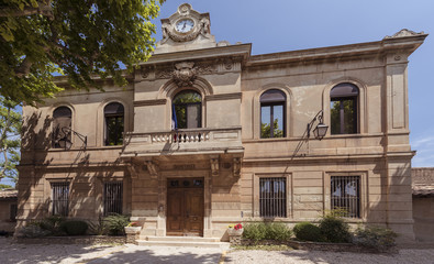 The town hall of Maussane les Alpilles. Buches du Rhone, Provence, France