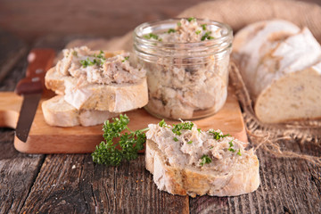 meat spread and bread