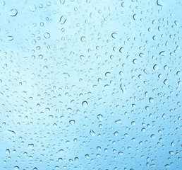 Water drops on glass