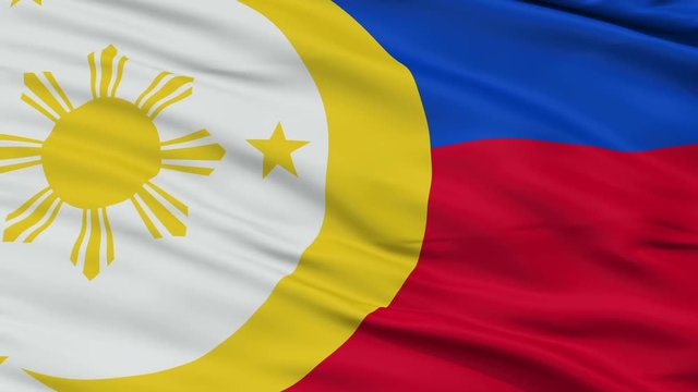 The Philippines Fvr Proposal Flag, Closeup View Realistic Animation Seamless Loop - 10 Seconds Long