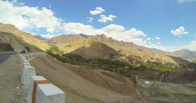 View of the valley near the village of Vanla from the road