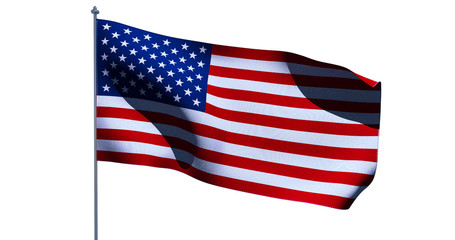 Obraz premium USA American Flag. 3D render