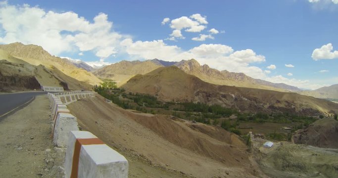 View of the valley near the village of Vanla from the road