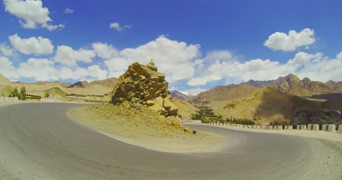 Road stone on the road near the village of Vanla
