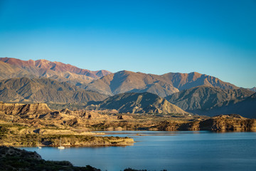 Embalse Potrerillos Dam near Cordillera de Los Andes - Mendoza Province, Argentina