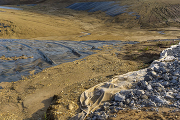 multilayered underground waterproofing in the construction of a reservoir for the primary treatment of sewage sludge