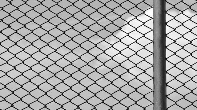 cage metal wire wall in the jail