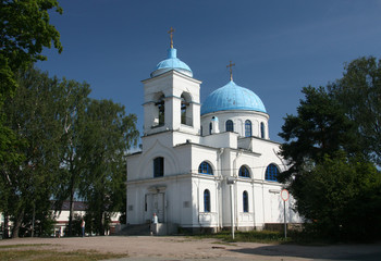 Fototapeta na wymiar The Cathedral of the Nativity of the blessed virgin Mary in Priozersk