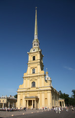 Fototapeta na wymiar The Peter and Paul cathedral in St. Petersburg, Russia