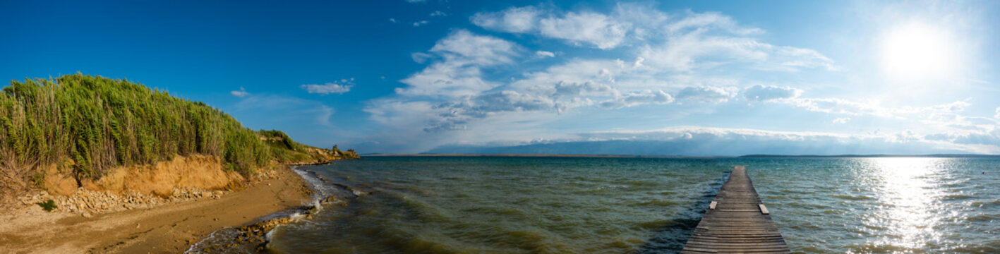 Famous Sabunike Beach on Privlaka peninsula near Nin, Zadar county, Croatia