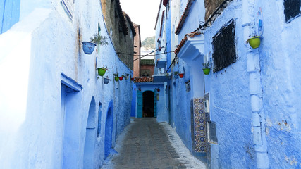 Street of the blue pearl Chefchaouen in Morocco