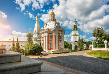 Смоленская церковь в Лавре в Сергиевом Посаде Smolenskaya church,  temple of Zosima and Savvaty  in the Lavra