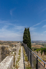Fototapeta na wymiar View from City Wall of Tarquinia, Italy