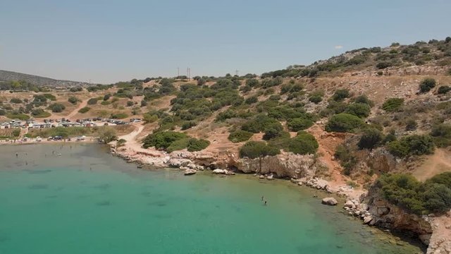 Greek beach views during summer