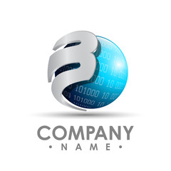3D Business corporate letter b logo design vector. Colorful letter b logo vector template. Letter b logo for technology. Binary code 3d logo vector