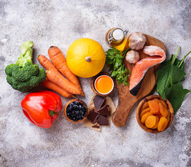 Healthy food good for vision 