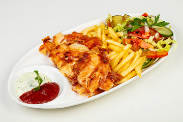 Shawarma in the plate