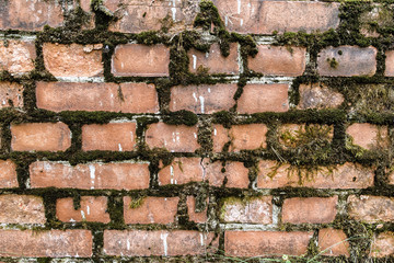 broken brick wall background Abstract red brick old wall texture background