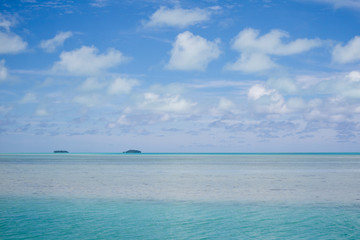 Tropical islands in a lagoon