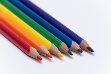 Crayons colored pencil in different colors crayon rainbow colours
