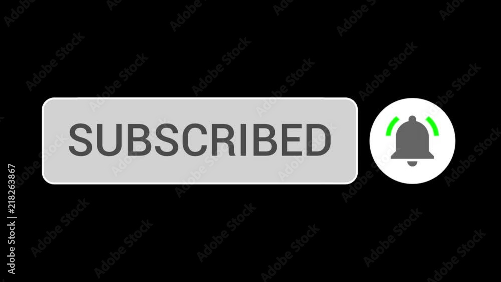 Poster mouse clicking a subscribe button with transparent background.