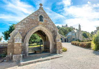Fototapeta na wymiar Portal Historic Building at St. Michael’s Mount Marazion Cornwall South England