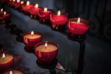 Candles in a church