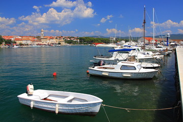 Croatia - the port of Krk - a city on the south of the island of Krk surrounded by the Adriatic Sea.