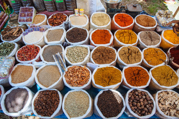 Exotic Spices on a market in India