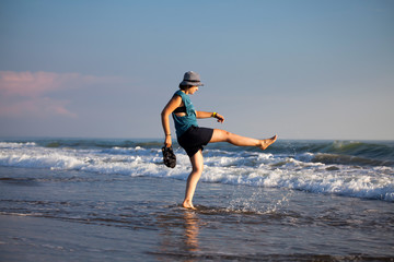 Woman on the beach