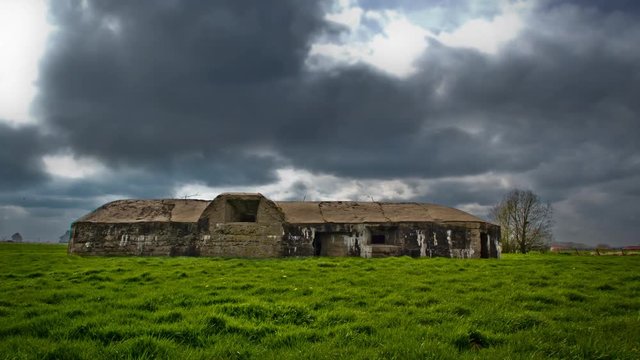 Western Front World War One remains : german bunker