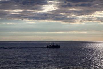 Obraz na płótnie Canvas Boat silhouette
