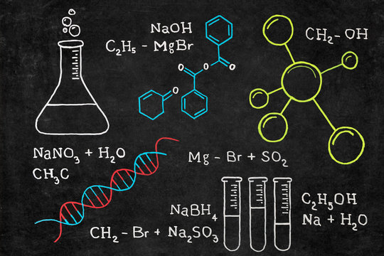 https stock adobe com images handwritten chalk chemical formulas dna code chemical flasks on school blackboard back to school background 218270228 start checkout 1 content id 218270228
