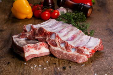 Raw pork meat