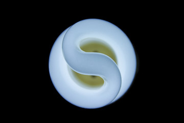 spiral lamp light black