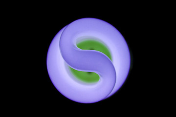 spiral lamp light black