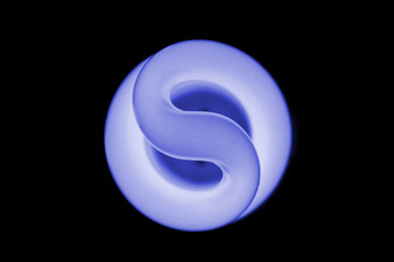 spiral lamp light black