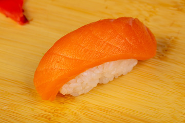 Delicious salmon sushi
