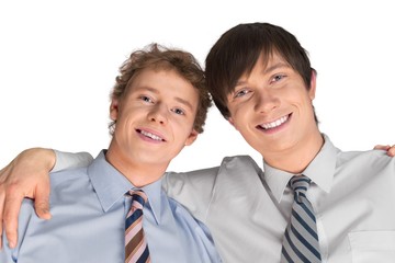 Two Businessmen Isolated