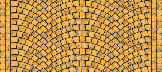 Road curved cobblestone texture 054