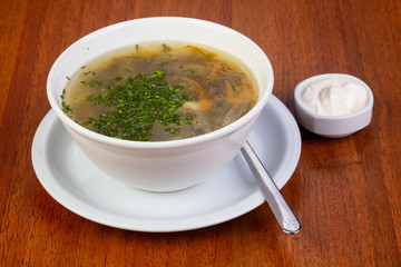 Tasty sorrel soup